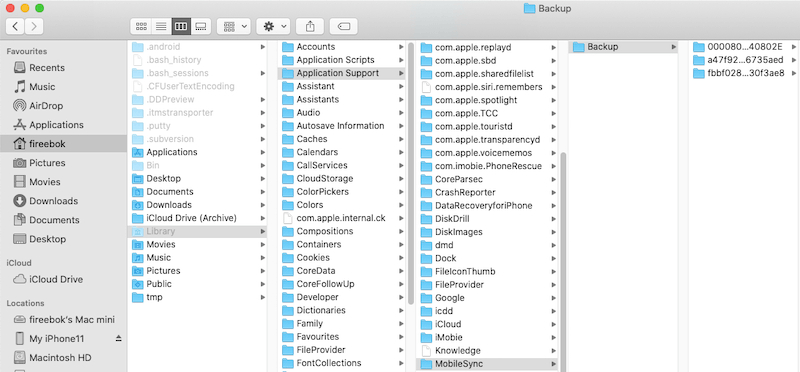 iphone backup folder on mac