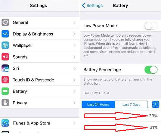 iphone battery draining fast check iphone apps
