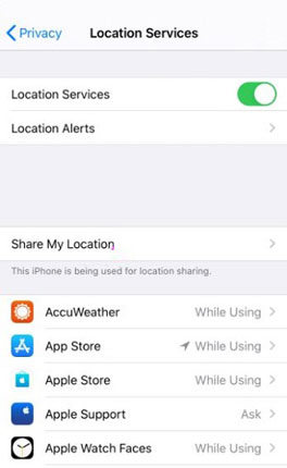 iphone battery draining fast turn off location