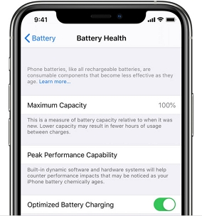 check the Battery Health