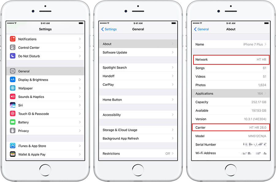 Check iPhone network