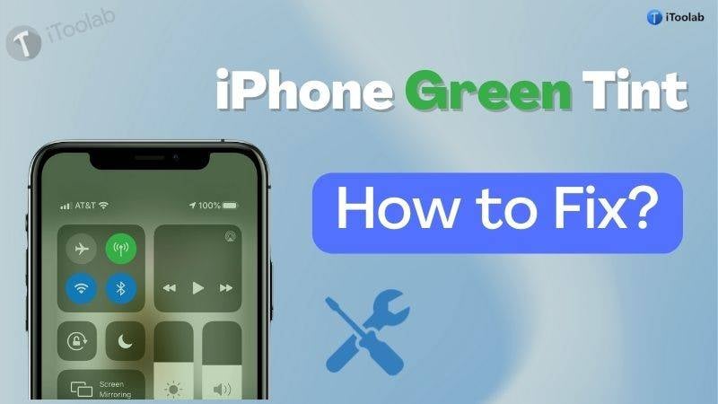 iPhone screen green tint