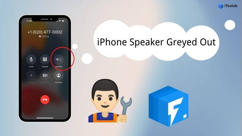 iPhone speaker greyed out