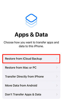 Use iCloud to Transfer Data to iPhone