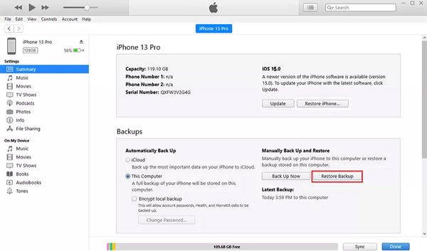 Use iTunes to Transfer Data to iPhone