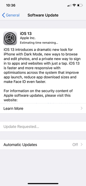 turn off the software update