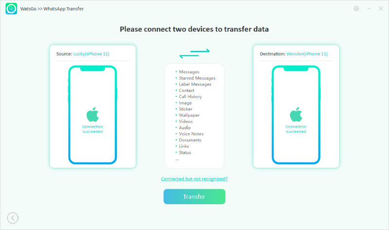 watsgo guide - connect iphone and iphone
