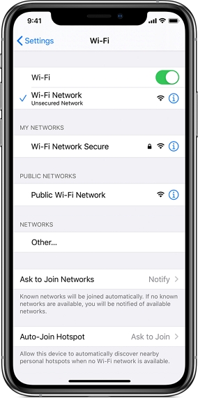 Check wifi network to Fix iPhone Stuck on Verifying Update