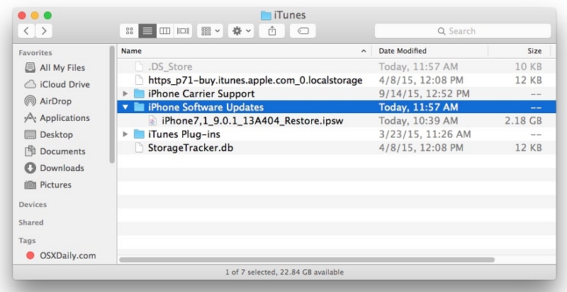 Manually Update Using IPSW Firmware