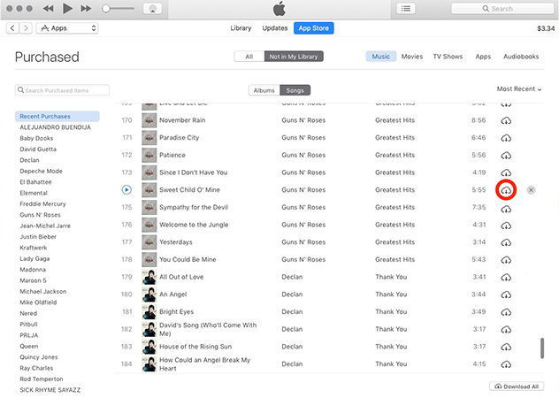 how to recover deleted songs from itunes purchased mac