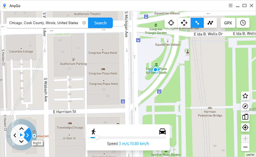 Use Joystick mode to move on map