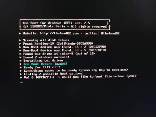 kon boot driver loaded