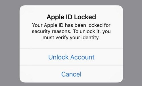 Apple ID has been locked for security reasons