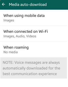 disable whatsap media file download