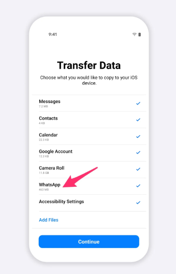 move to ios whatsapp