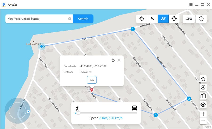 Multi-spot mode AnyGo