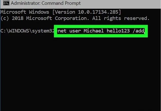 net user password reset