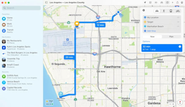 Add Multiple Locations on Mac Apple Maps