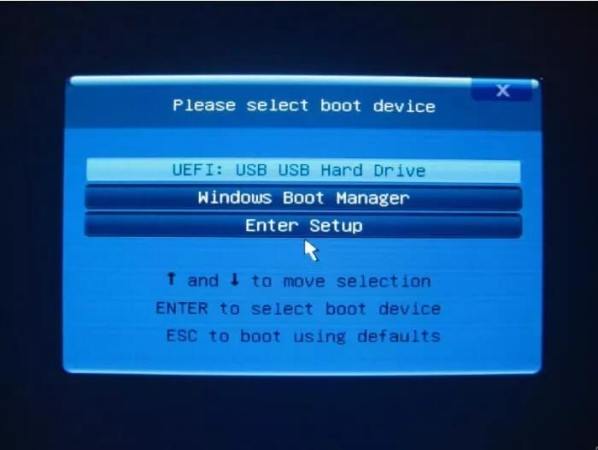 select boot device