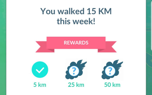 Pokemon Go Walking Rewards