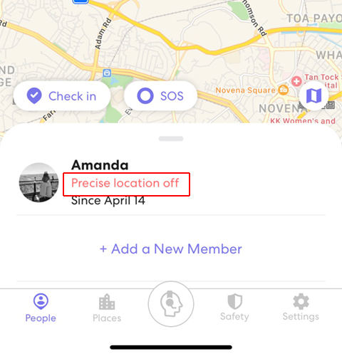 Precise location off