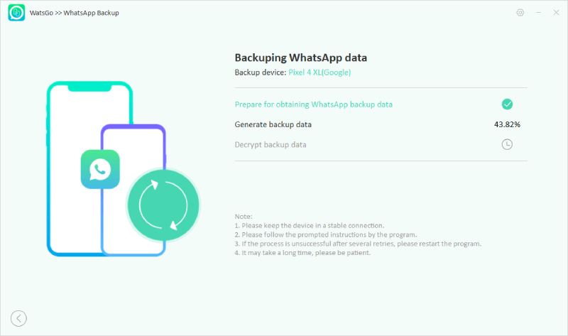 watsgo guide -  prepare to obtain whatsapp backup 