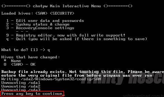 press any key to continue