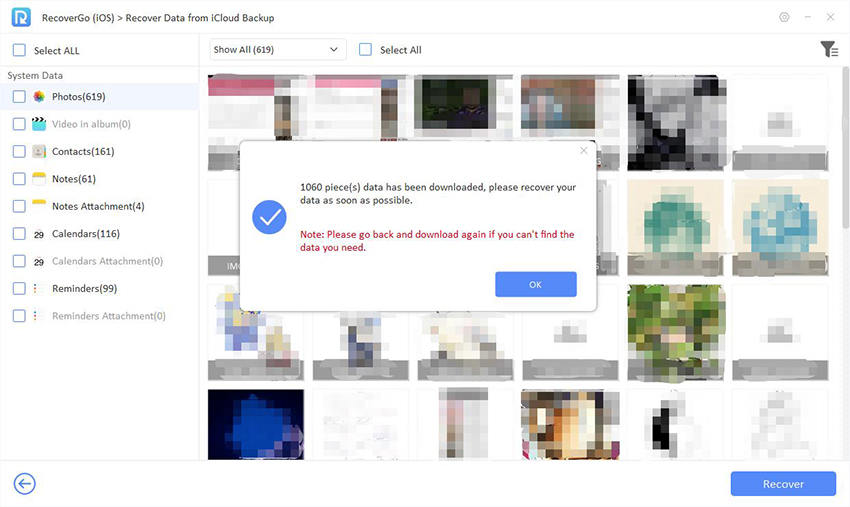 recovergo ios guide - preview data from icloud backup
