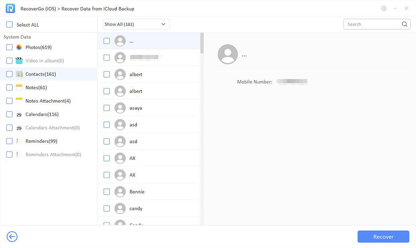 recovergo ios guide - recover data from icloud backup