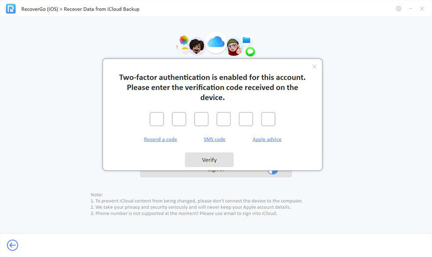 recovergo ios guide - two factor authentication