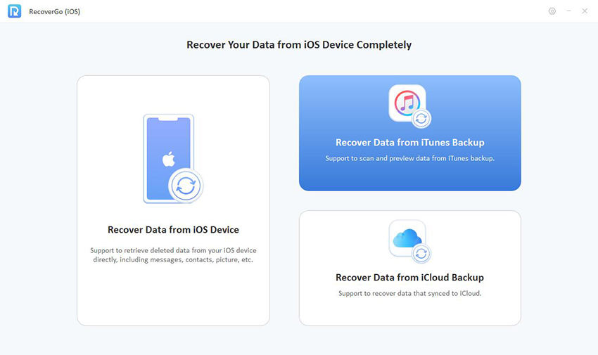 recovergo ios guide - select to recover data from itunes backup