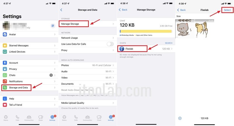 reduce whatsapp backup size on iphone