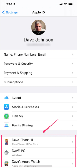 apple id device list