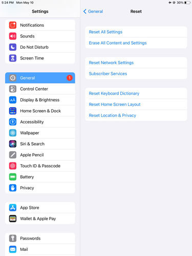 Reset All Settings on Your iPad 