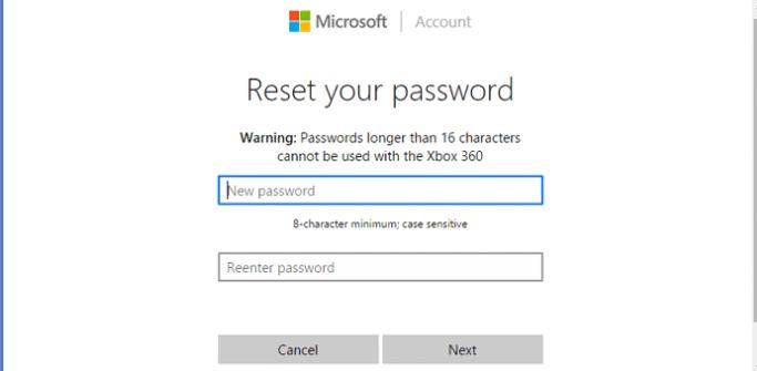  change microsoft account password