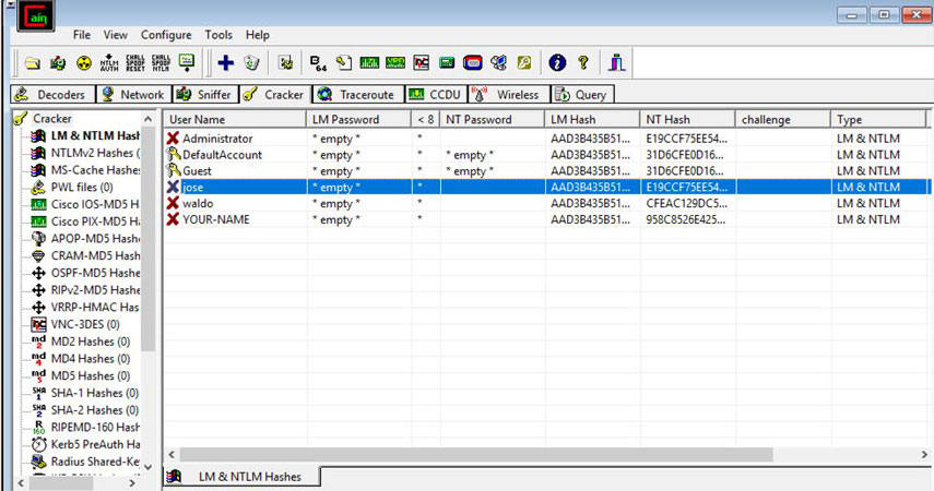 what hash format are modern windows login passwords stored in