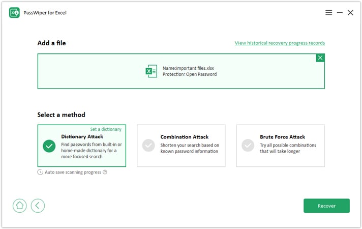 excel recover previous version