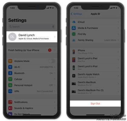 Sign Out iCloud Account