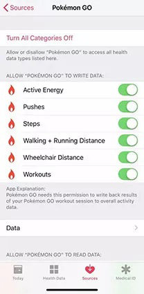 sync ios with health app