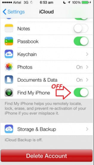 sign out of apple id without password