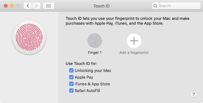 add fingerprint on mac