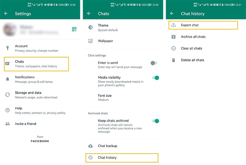 Transfer WhatsApp from Android to iPhone via Email