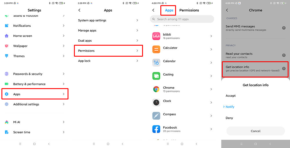 turn off your App location sharing