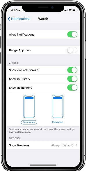 Disable Certain Notifications