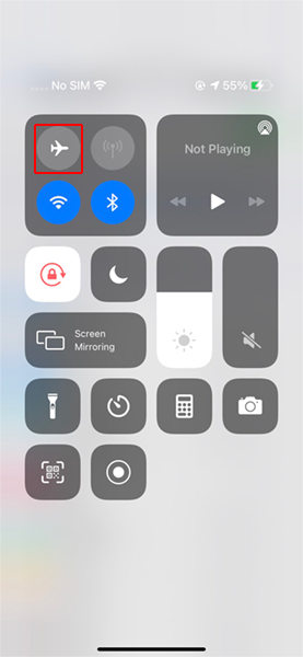 Turn on Airplane Mode