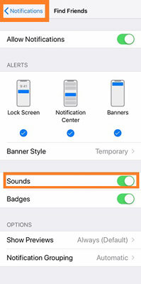 Enable iPhone Sound Notification to Fix iPhone Notification Sound Not Working