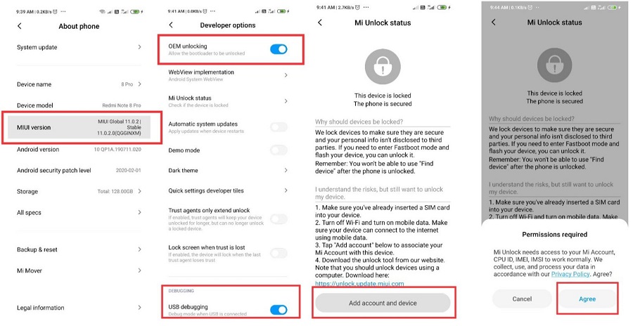 Xiaomi Bootloader Unlock