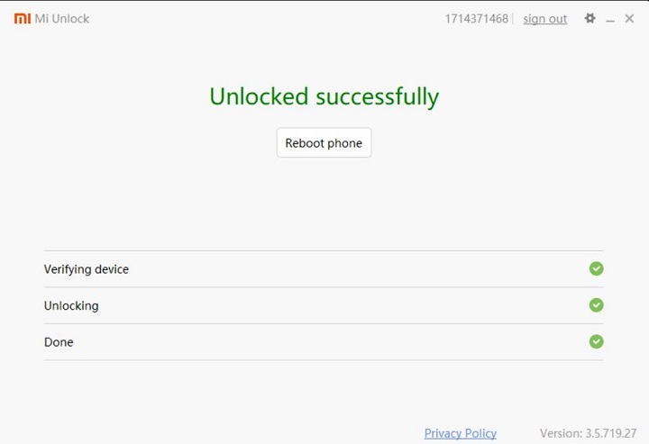 Check if Mi Bootloader is Unlocked