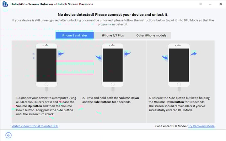  put your device into DFU Mode