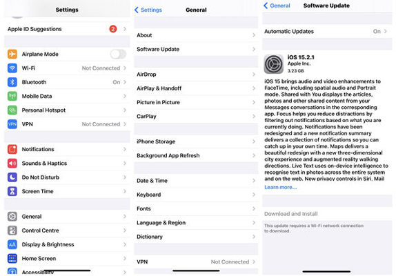 Update the Latest iOS Version to Fix iPhone Notification Sound Not Working